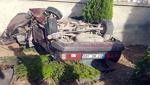 Suruç’ta otomobil takla attı: 1’i ağır 2 yaralı