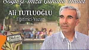 Yazar Tutluoğlu, okuyucularıyla bugün buluşuyor