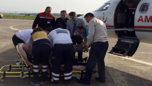 Hasta, uçak ambulansla Urfa'ya getirildi