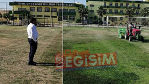 Şanlıurfaspor tesislerinde çim bakımı başladı