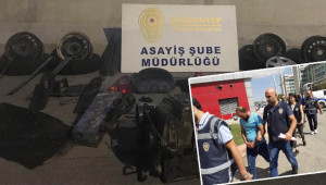 Çalıntı araç parçalanmış halde bulundu