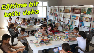 Suruç’ta bir okula kütüphane kazandırıldı