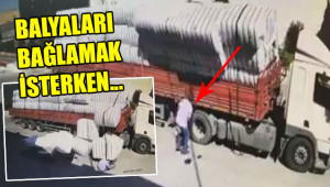 Düşen balyalar işçiyi yaraladı