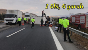 İki Araç Çarpıştı; 1 ölü, 6 yaralı