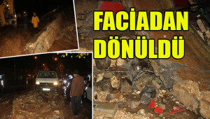 Okul duvarı yağışa dayanamadı