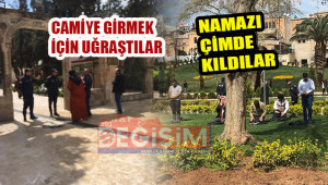 Balıklıgöl'de polis engeliyle karşılaştılar