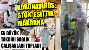 Koronavirüs; stok, eşittir makarna