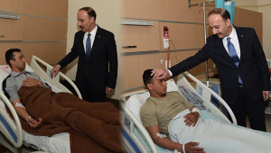 Vali Erin’den yaralı askerlere ziyaret