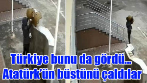 Atatürk büstünü çaldılar; hurdacıya sattılar