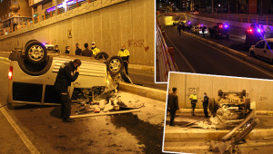 Köprüden aşağı uçtu: 2 yaralı