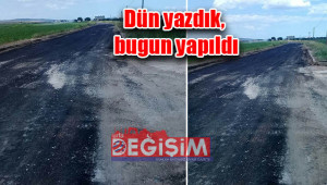 Çöken yol yapıldı
