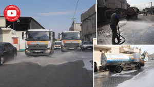 Sancaktar ve Şair Nabi yıkanıp dezenfekte edildi