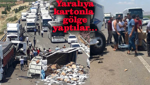 Birecik’te kaza: Yol savaş alanına döndü