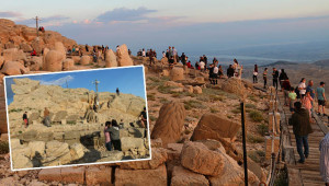 Nemrut'ta hafta sonu yoğunluğu