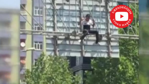 Yön levhalarında intihara kalkıştı