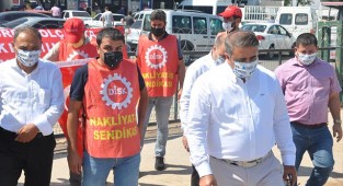 Grevdeki işçilere DEVA'dan destek