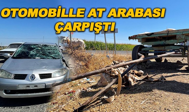 At arabasına çarpan otomobilde 2 kişi yaralandı!