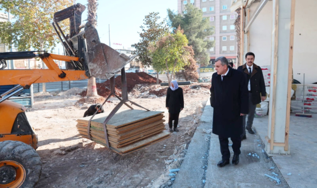 Beyazgül, devam eden çalışmaları denetledi