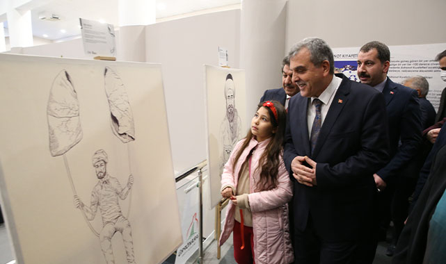 Bilim adamları karakalem sergisiyle tanıtıldı!