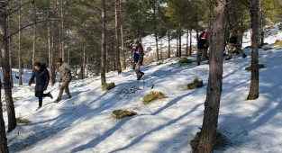 Hayvanlar için doğaya yem bırakıldı