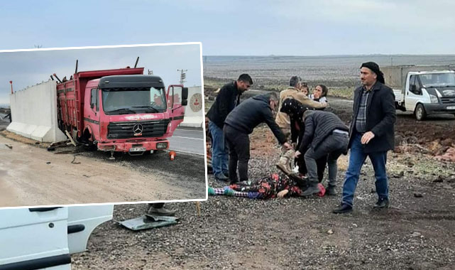 Kamyon ile otomobil çarpıştı: 6 yaralı