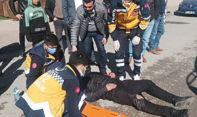 Devrilen motosikletin sürücüsü yaralandı
