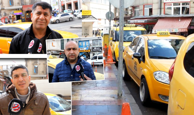 Taksiciler iki arada bir dere kaldılar