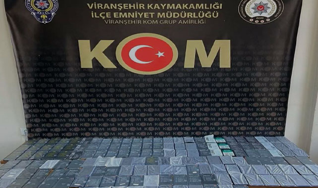 Viranşehir'de 158 kaçak telefon ele geçirildi!