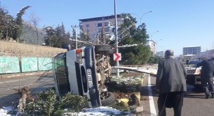 Yolcu minibüsü devrildi! 7 yaralı