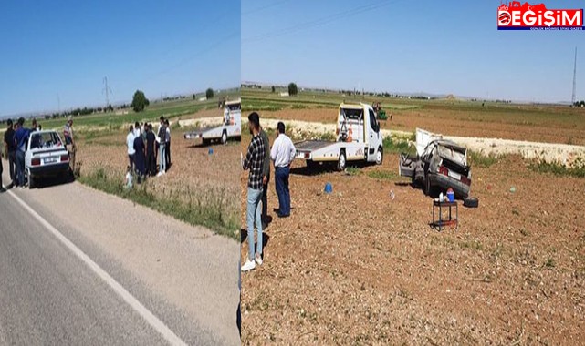 Şanlıurfa’da otomobil tarlaya uçtu 2 yaralı