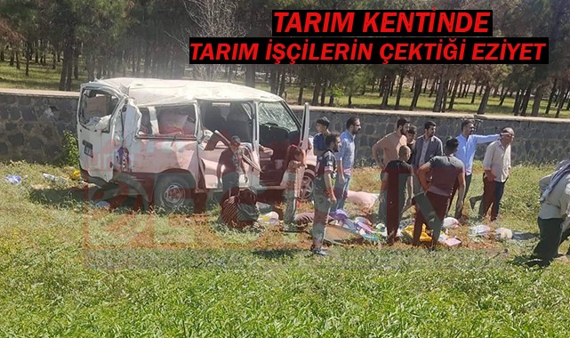 Tarım işçileri kaza yaptı! çok sayıda yaralı var 