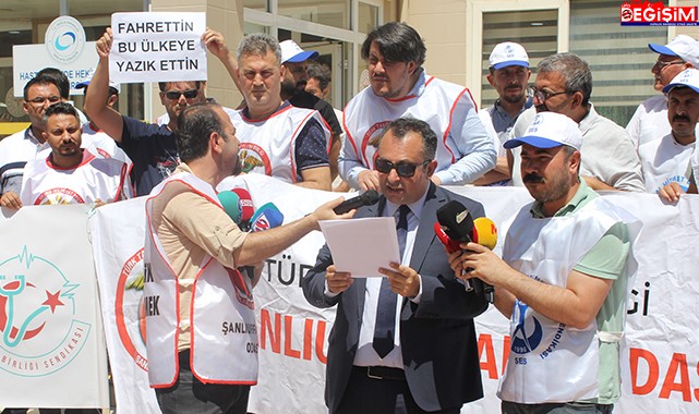 Şanlıurfa'da beyaz önlüklüler iş bıraktı!
