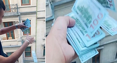 Pencereden dolar saçan kişi yakalandı!