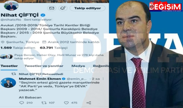 Nihat Çiftçi umduğunu Deva Partisi'nde buldu!