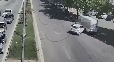 Trafik kazaları güvenlik kamerasına yansıdı!
