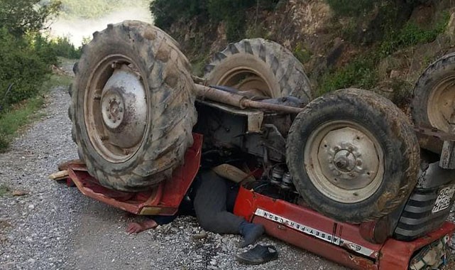 Traktör devrildi! 1 ölü, 2 yaralı