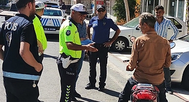 Hilvan'da motosiklet denetimi