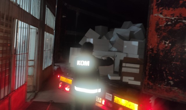 4 milyon 610 bin adet makaron ele geçirildi