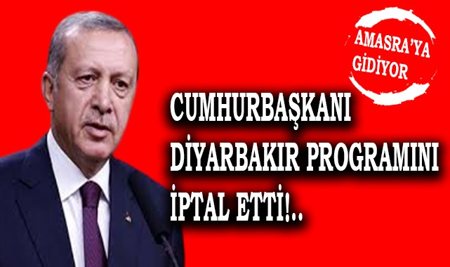 Cumhurbaşkanı Diyarbakır programını iptal etti