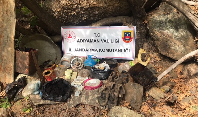 Teröristlerin yaşam malzemeleri toprağa gömülü bulundu