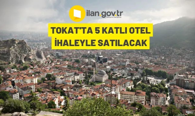 Tokat Merkez'de 5 katlı, 35 odalı otel icradan satılıktır