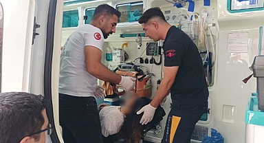 Yol ortasında sinir krizi geçiren kadın hastanelik oldu