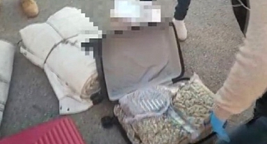 Bavullardan 16 kilo 325 gram uyuşturucu çıktı