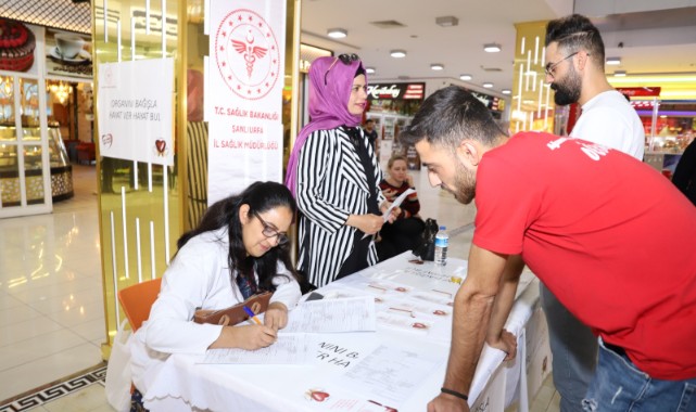 Şanlıurfa'da organ bağışı için stant açıldı