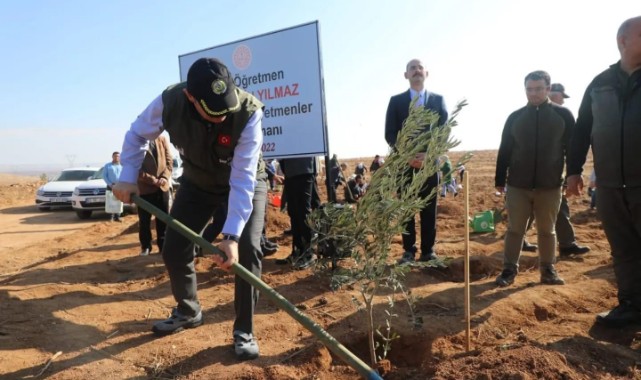 Şanlıurfa'da şehit 192 öğretmen anısına fidan dikildi