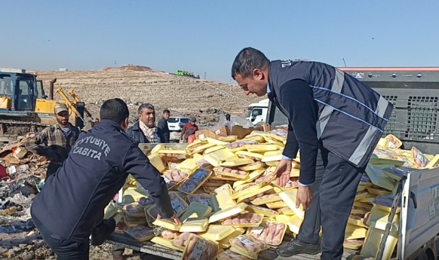 Şanlıurfa'da tonlarca tavuk eti imha edildi