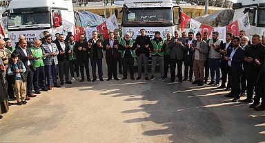 Şanlıurfa'dan Suriye'ye insani yardım gönderildi!