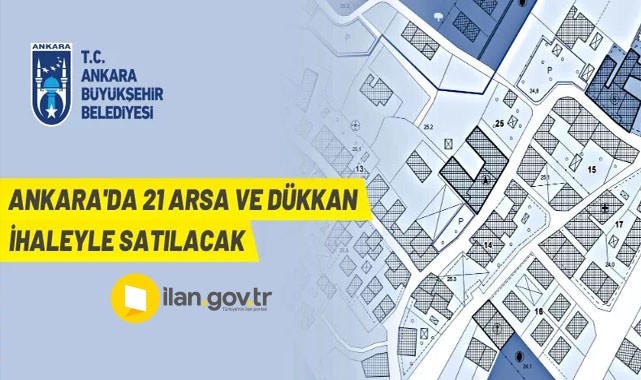 Ankara Büyükşehir Belediyesi'ndan arsa ve dükkan satışı