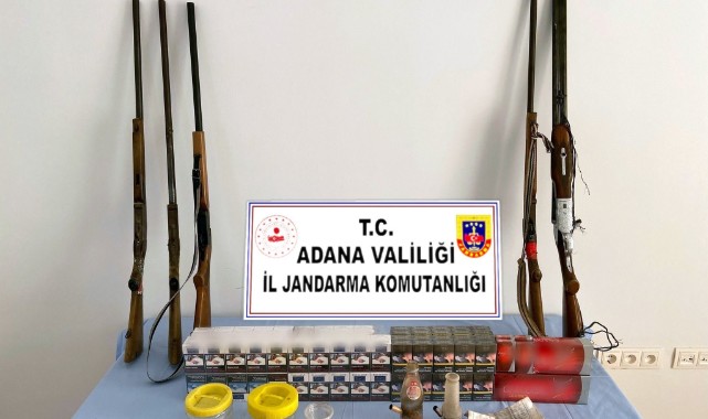 Bir evde 5 adet ruhsatsız av tüfeği ele geçirildi