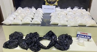 43 kilo 884 gram metamfetamin ele geçirildi